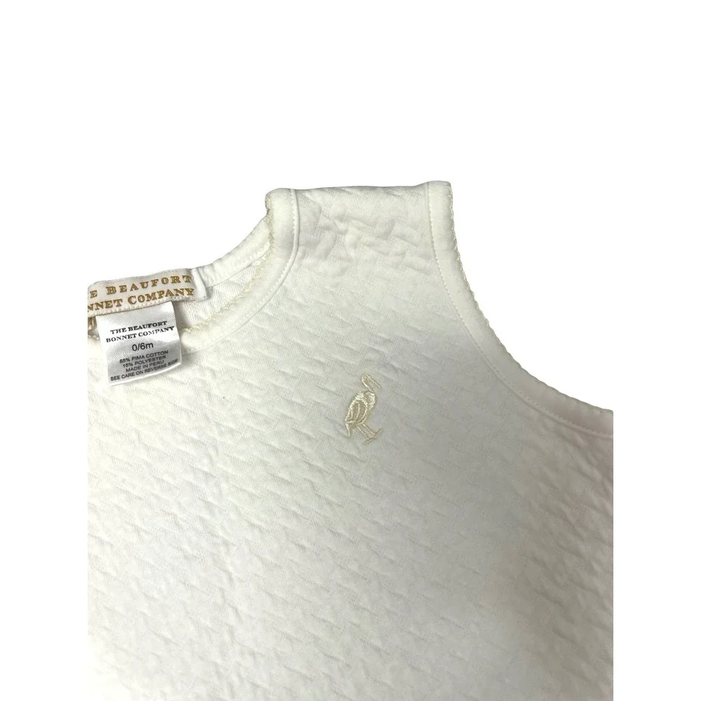 The Beaufort Bonnet Company textured pima cotton sleep sack Size 0-6M white soft